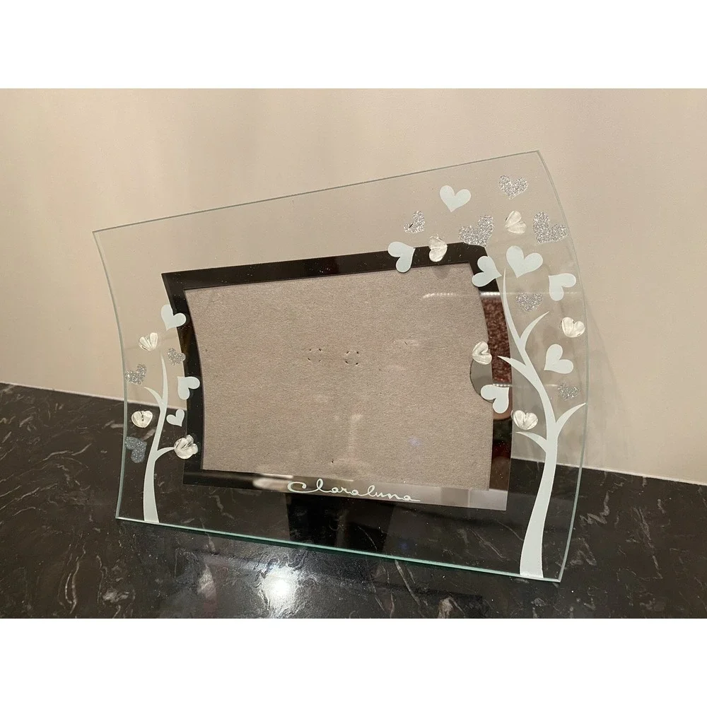 Vintage Italian Glass Photo Frame Claraluna 8